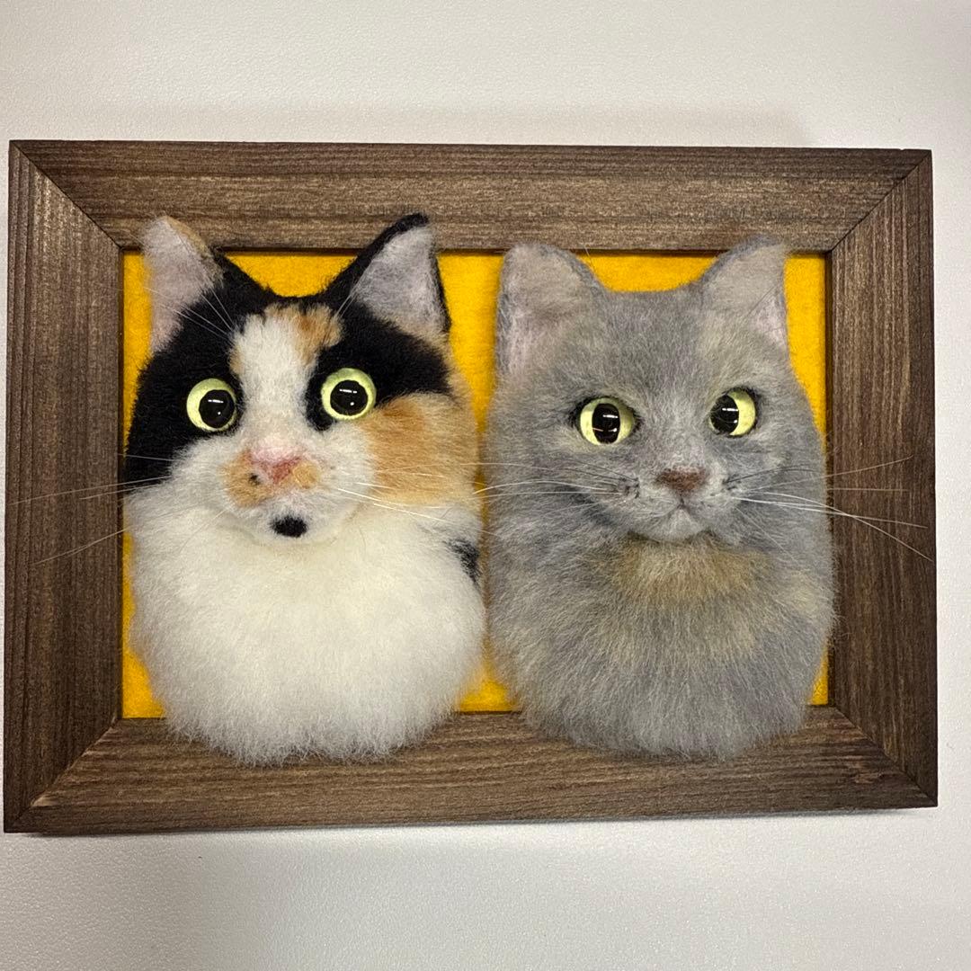 羊毛フェルト 猫の顔アート（オーナー）