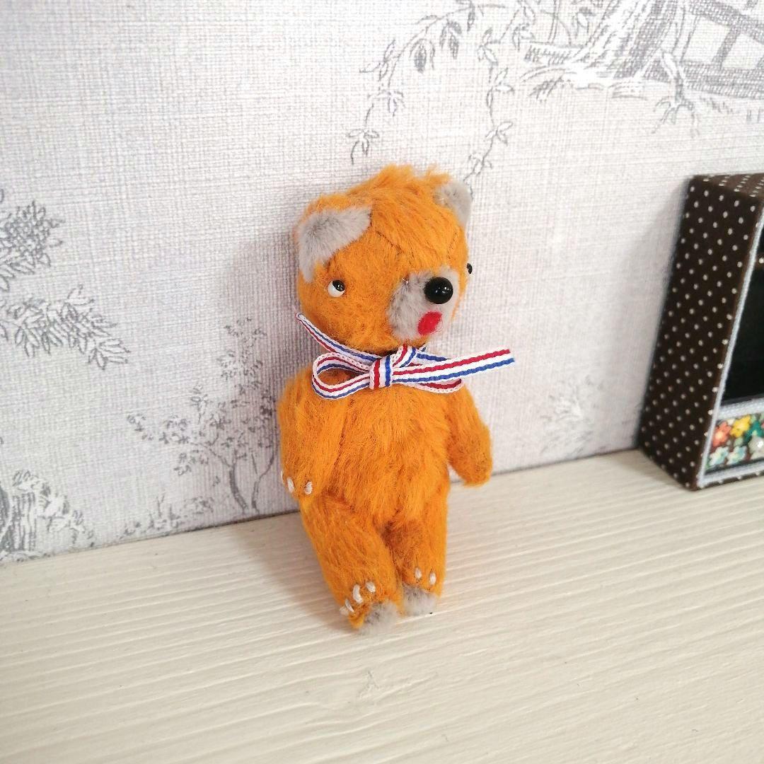 新品未使用◆人気作家クマナミさま　オレンジ茶のくまちゃん◆