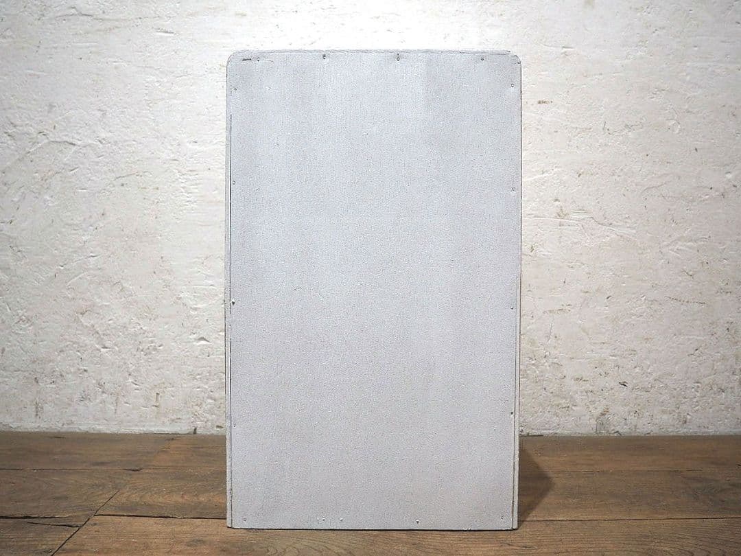 1508 白ペンキの小引き出し　収納棚　書類ケース　古家具　レトロ　シャビー　台