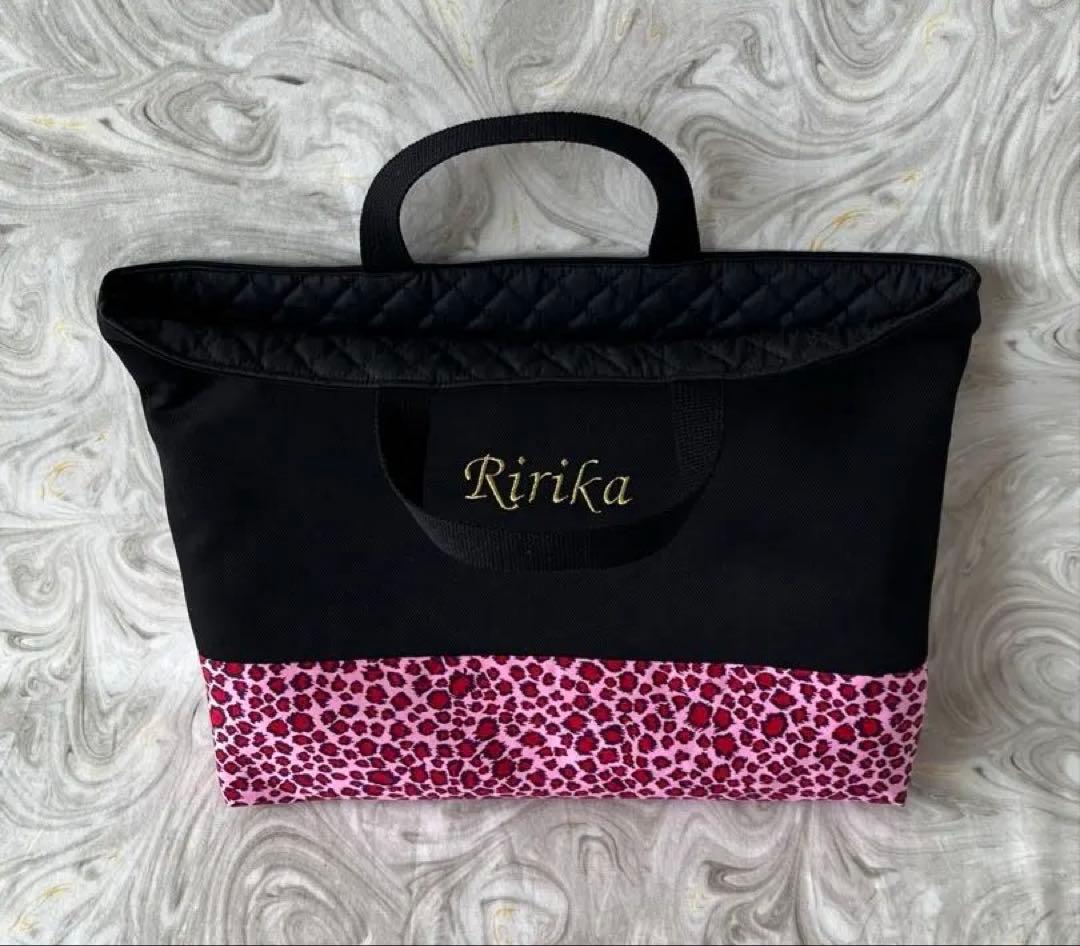 オーダー商品　イニシャル　お名前刺繍入りレッスンバック　上履き入れ追加オーダー☆