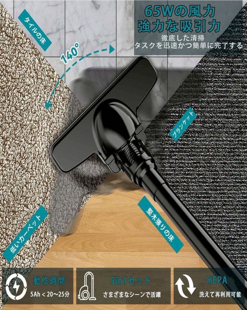 新品　マキタ18V対応 コードレス掃除機 本体のみ 強力吸引　多機能ノズル