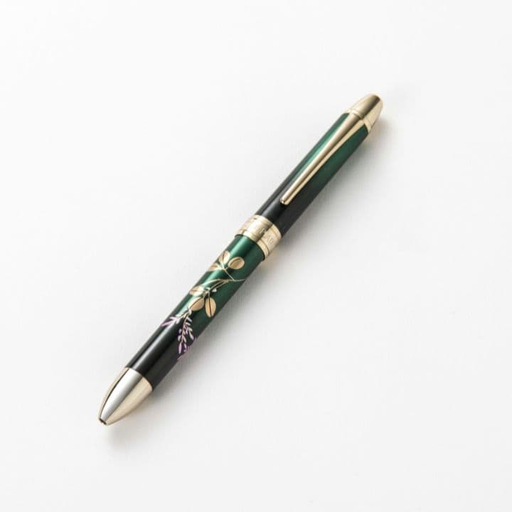 【新品未使用】PLATINUM 複合ボールペン 玉虫塗 緑　蒔絵　萩　伝統工芸