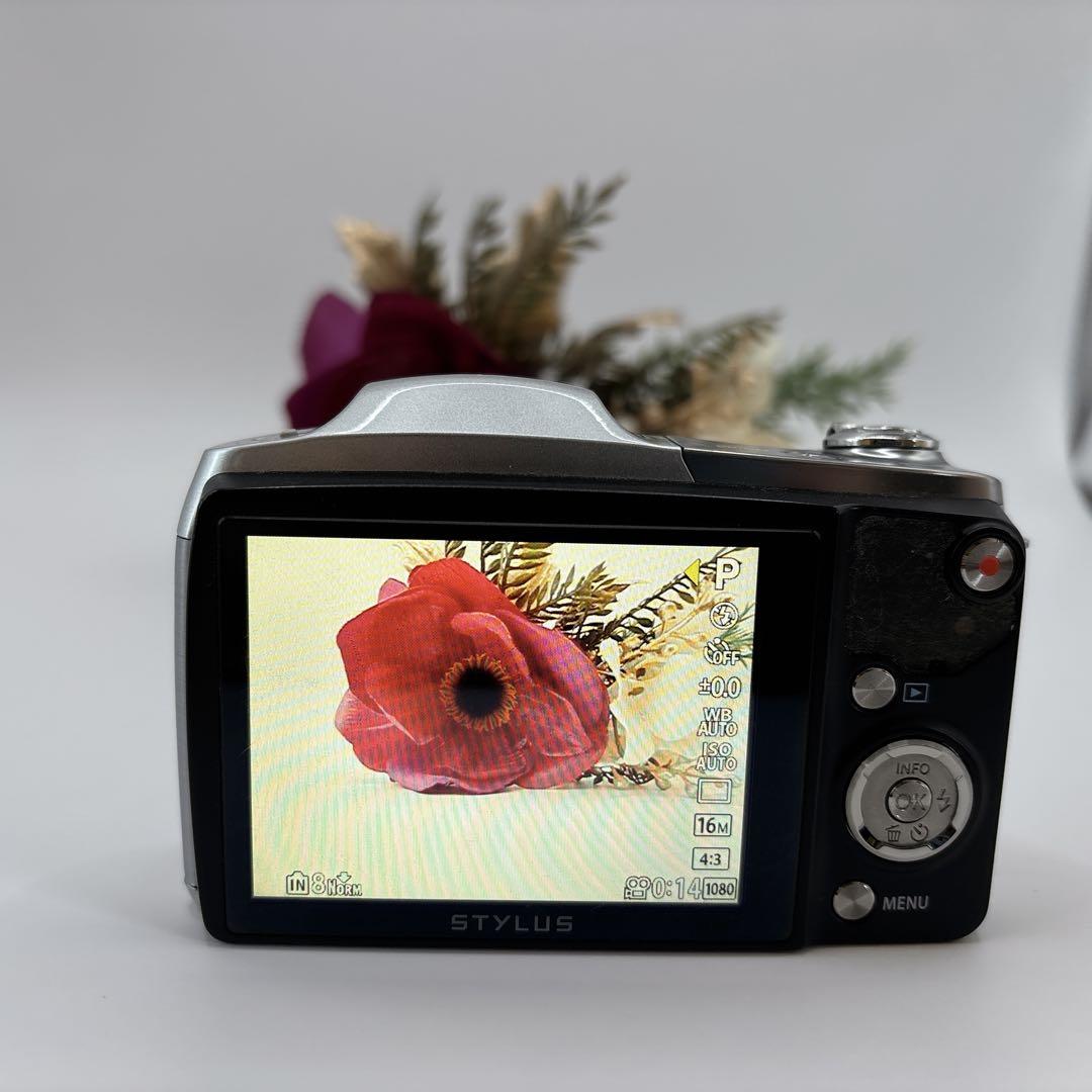 【動作品】OLYMPUS SZ-16 シルバー 光学24倍ズーム 箱付き 完備品