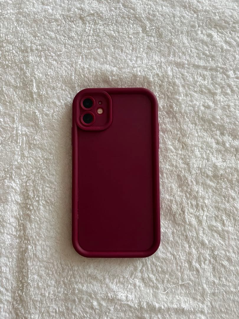 Apple iPhone 11 赤 ケース付き