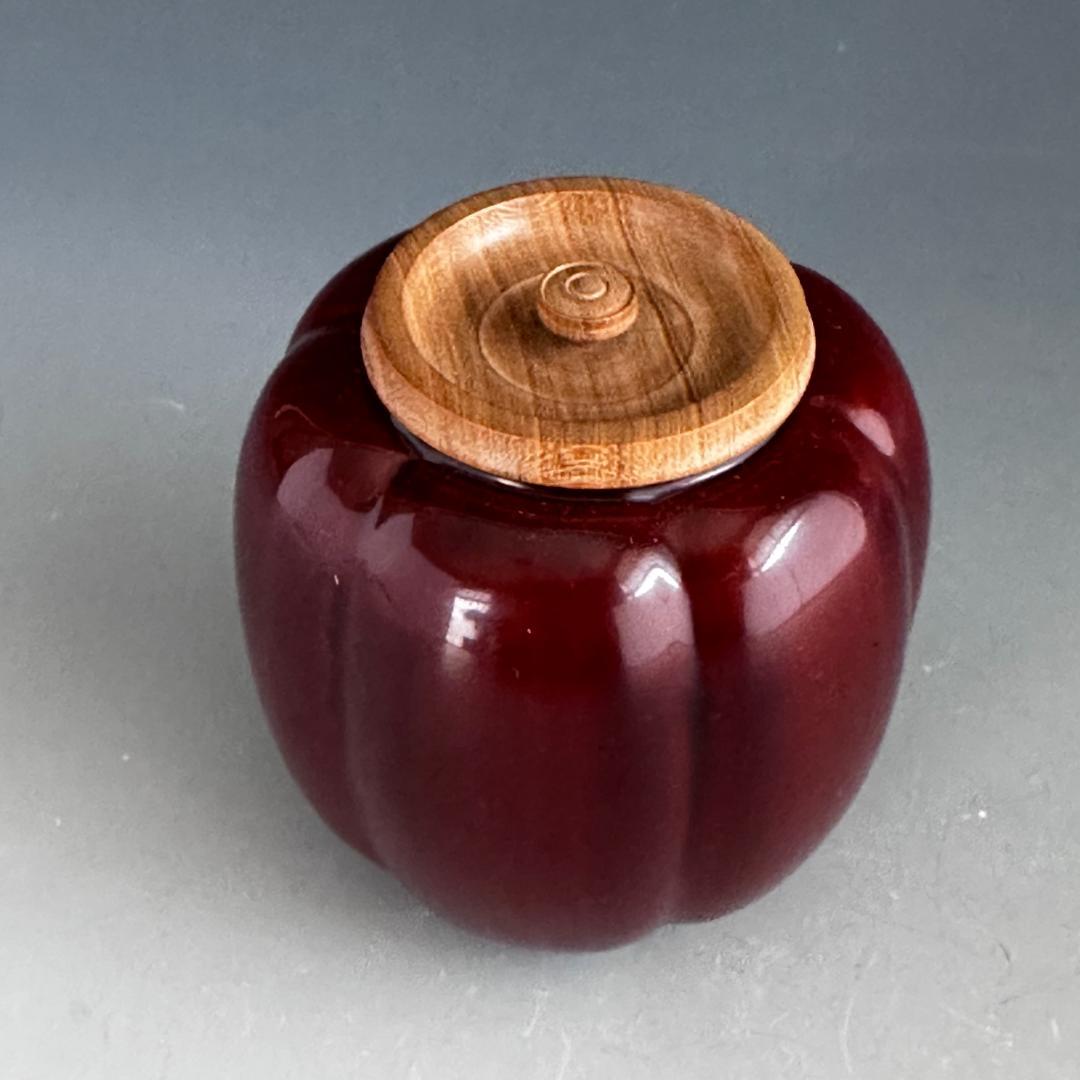 茶道具　如心斎好写　阿古陀　茶器　秀穂　共箱　仕服付　表千家　稽古　濃茶　抹茶
