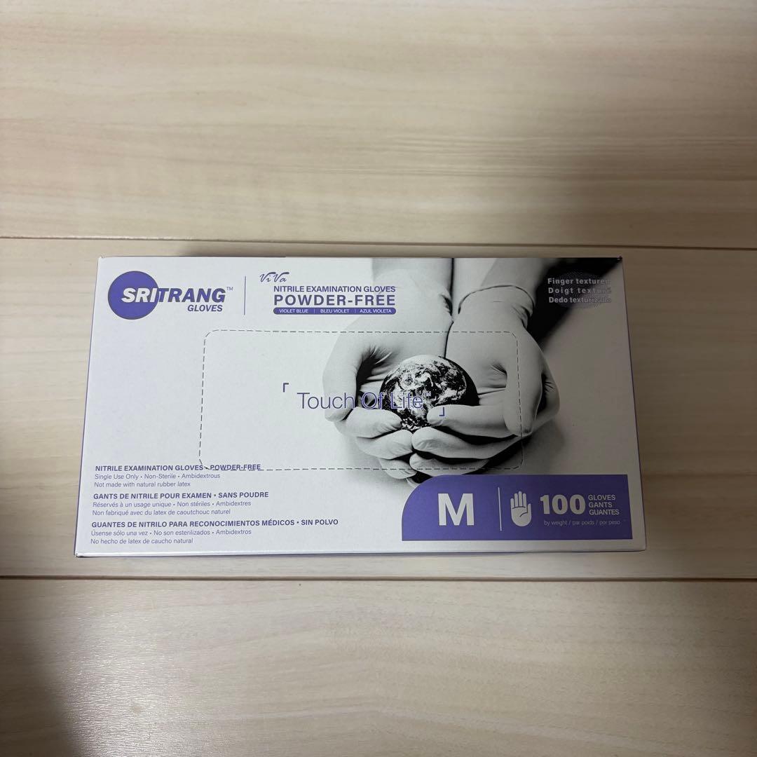 【Mサイズ 6000枚】ニトリルグローブ（ブルー）sritrang glove