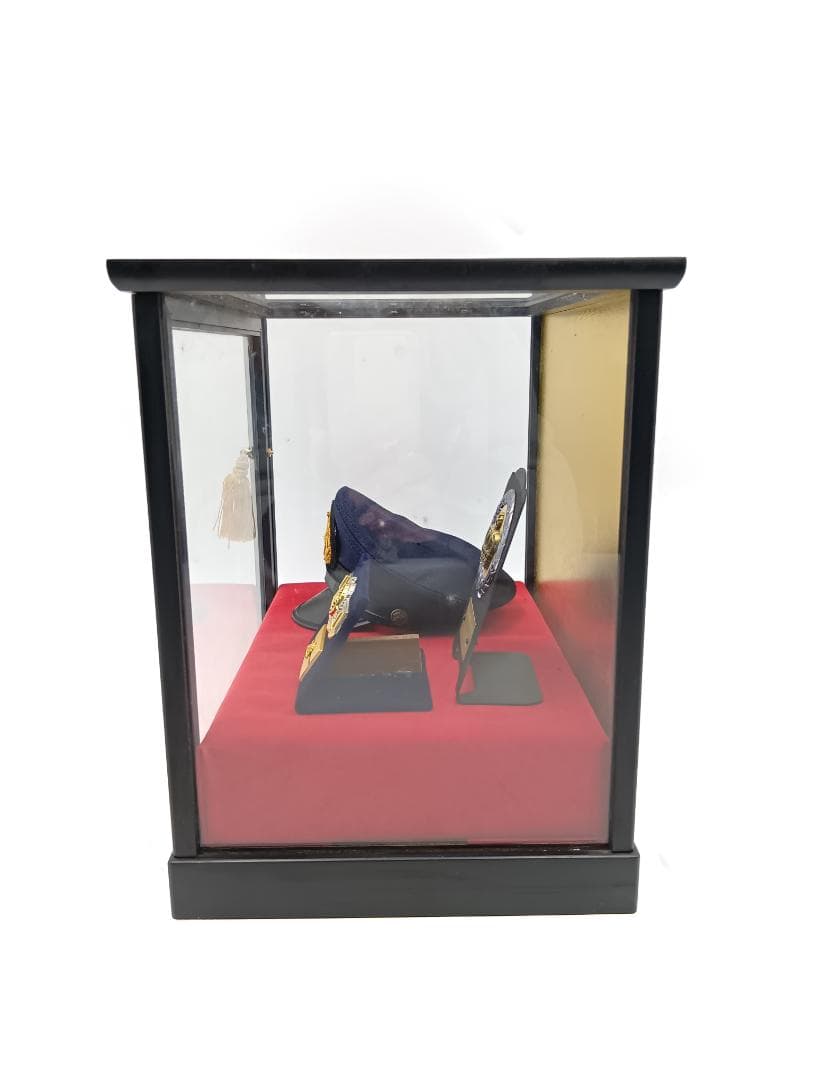 ミニチュア 警察道具 警察官 帽子 階級章 識別章 硝子ケース入り