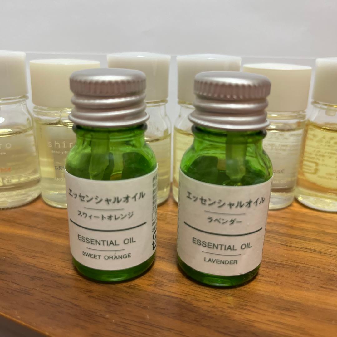 shiro アロマオイル7種＋無印良品2本