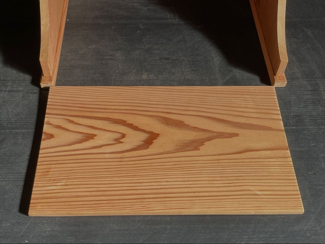 【未使用 美品】「母」 碌々斎好 抱清棚 杉材 紙箱 茶道具 （218F⑦）
