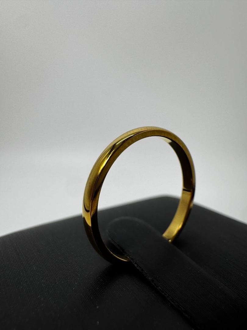 美品/日本製K18ゴールド シンプルバンドリング9号