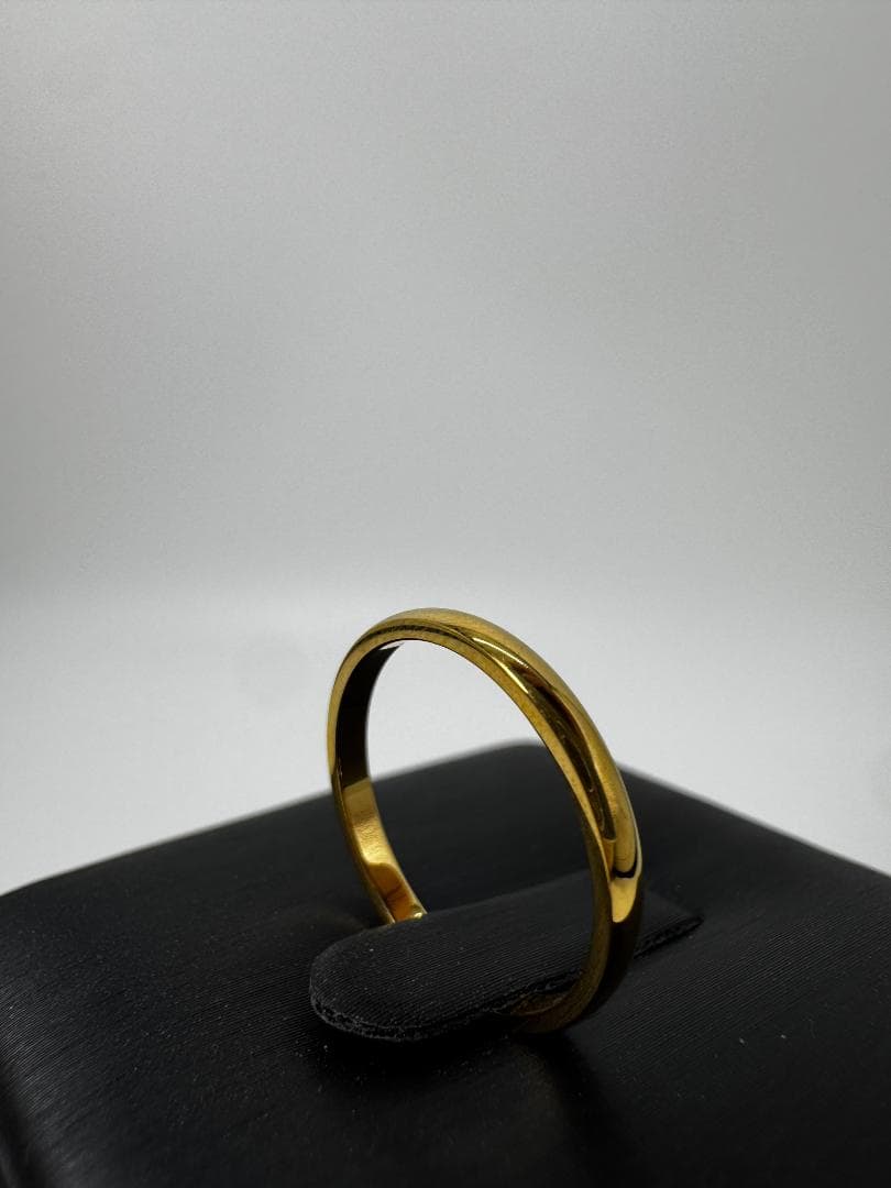 美品/日本製K18ゴールド シンプルバンドリング9号