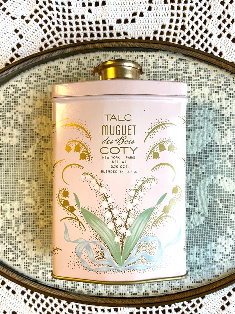 ♡ 美品　アンティーク　COTY 鈴蘭　タルク缶　パウダー缶　パヒュームボトル