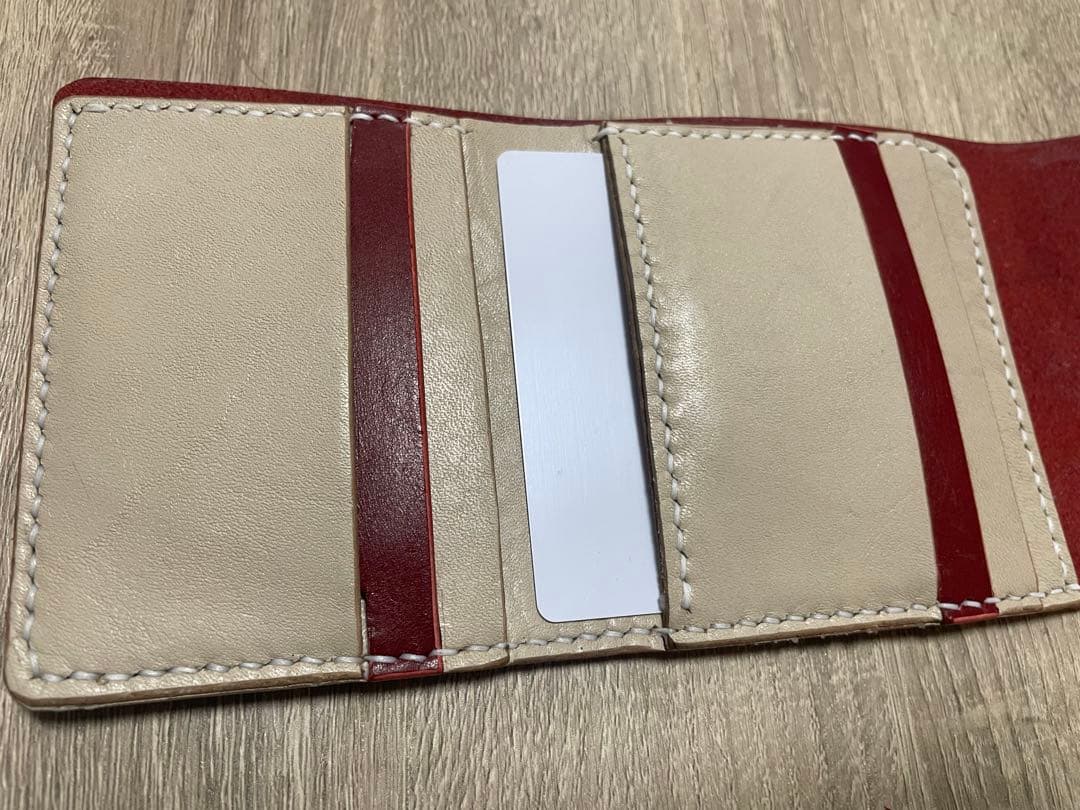 三つ折り財布　ケース　２つセット　ヌメ革　本革　カードポケット7つ　レザー