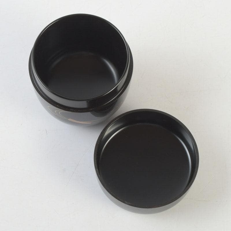 茶道具　輪島塗　前田光瑶作　扇面流し蒔絵　棗　共布共箱　V　A50