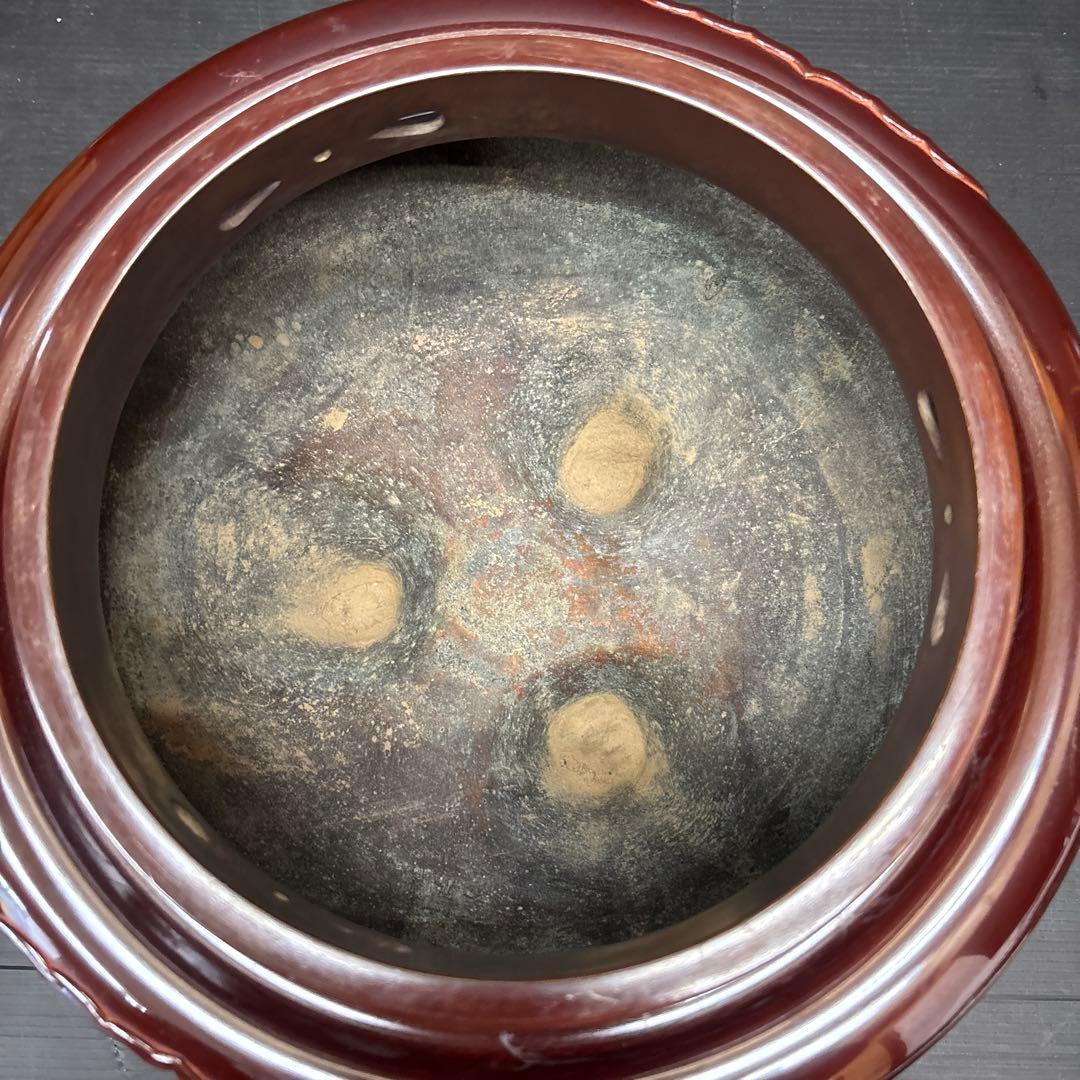 唐銅朝鮮風炉 真形釜添 茶道具 茶釜 風炉釜