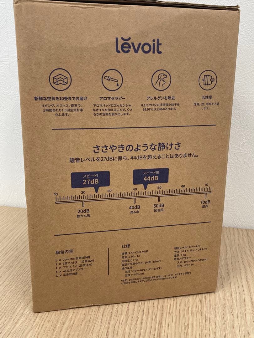 【未使用】Levoit Core Mini 空気清浄機 LAP-C161WJP◇