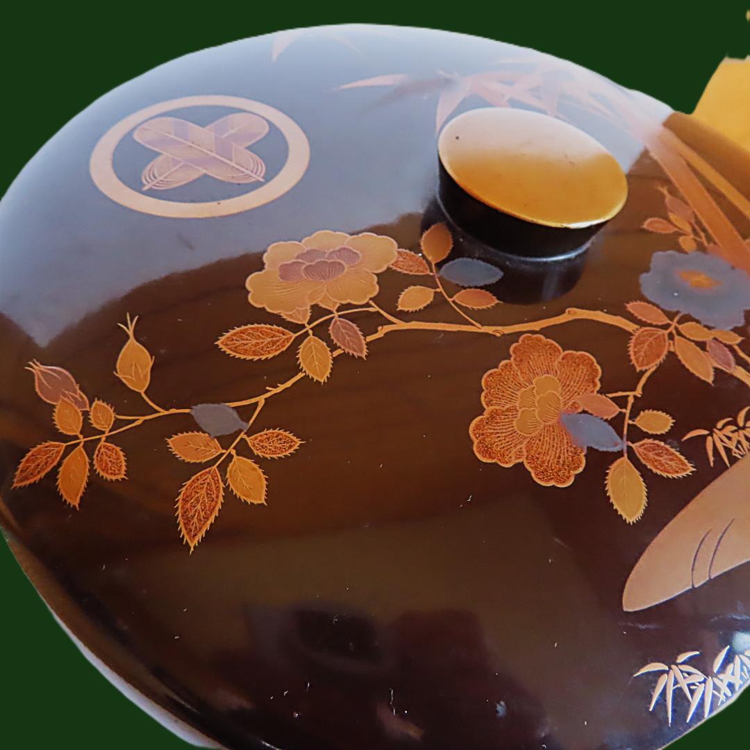 海外里帰り品・食籠（喰籠・蒔絵・家紋・重箱・菓子器・茶道）