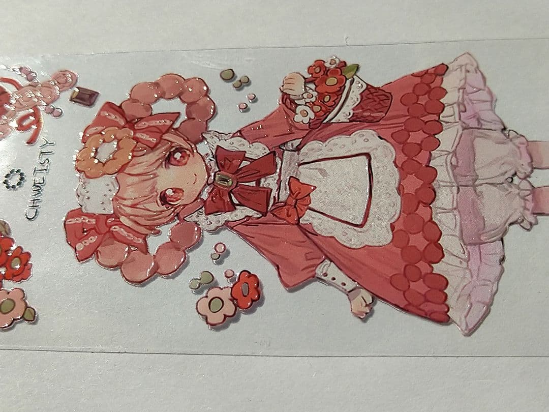 ☆のこり２☆♪J142＃甜甜圈(水晶)浮光文创切り売り海外人物マステ女の子