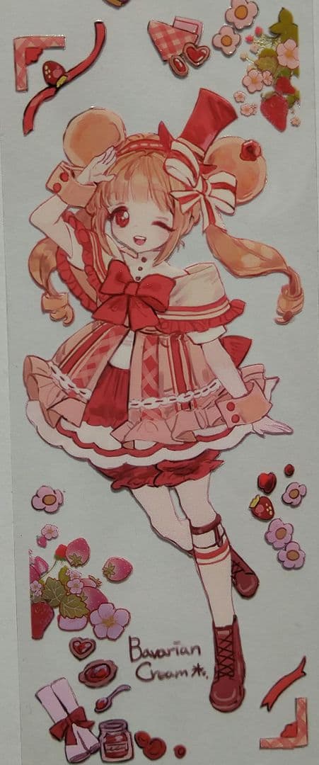 ☆のこり２☆♪J142＃甜甜圈(水晶)浮光文创切り売り海外人物マステ女の子