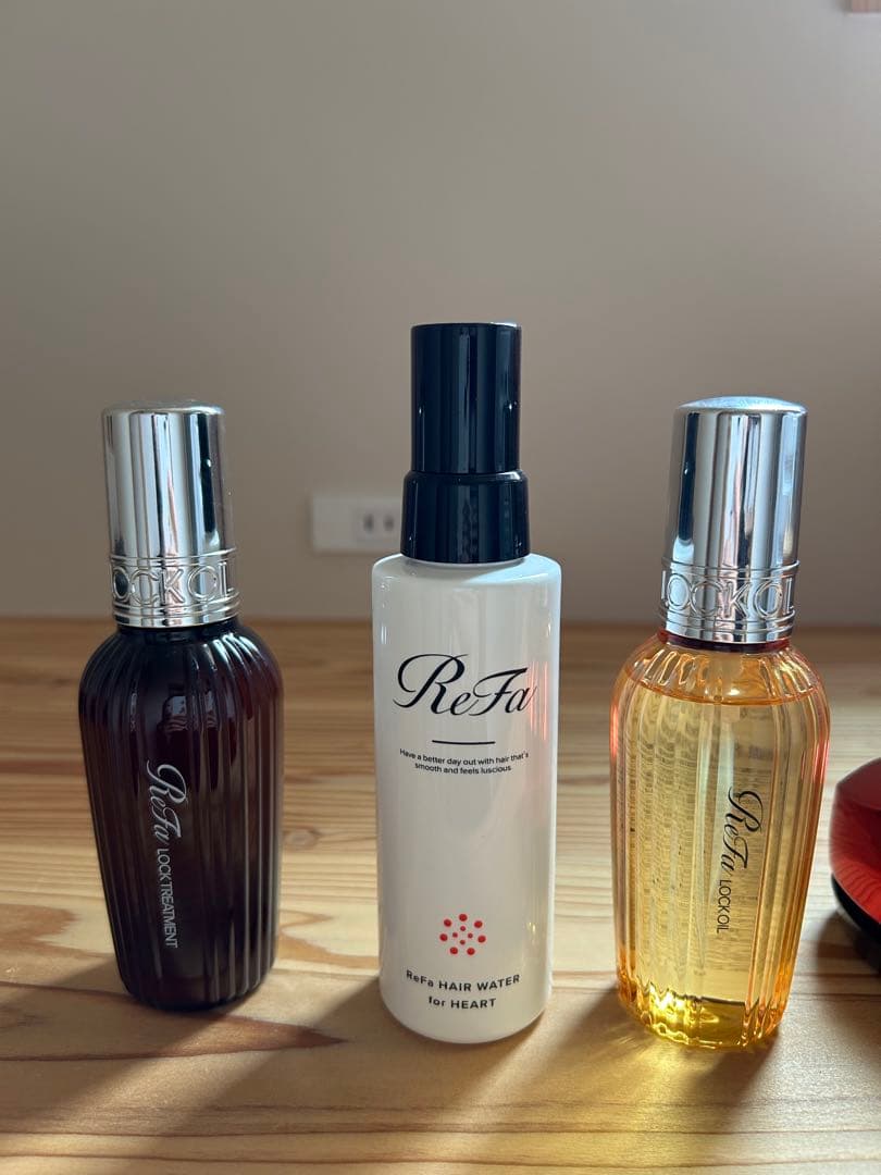 ReFa ヘアオイル 3本セット、ハートブラシ