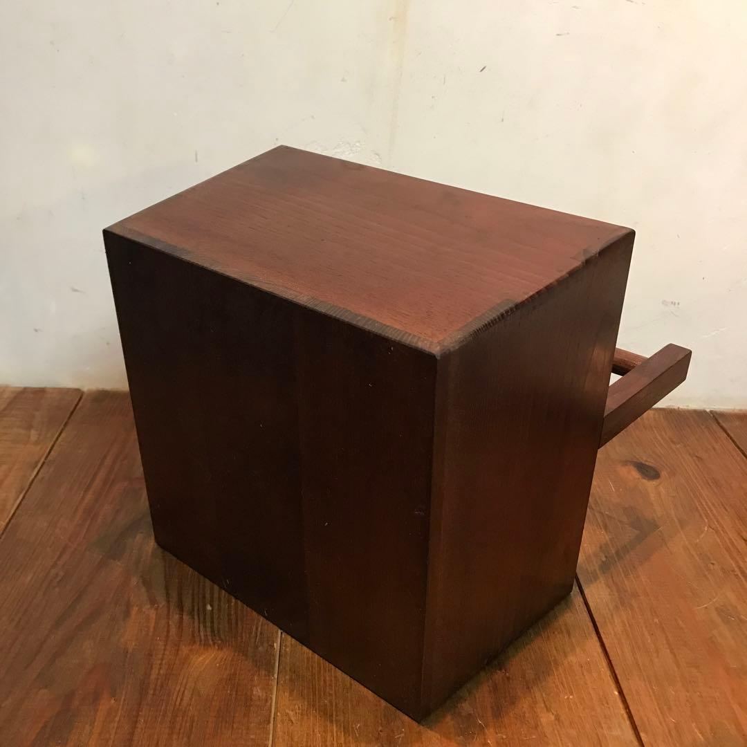 美品　木製　箱炭取　茶道具　炭入れ　箱炭斗　炭斗　しっかりとした丁寧な作り
