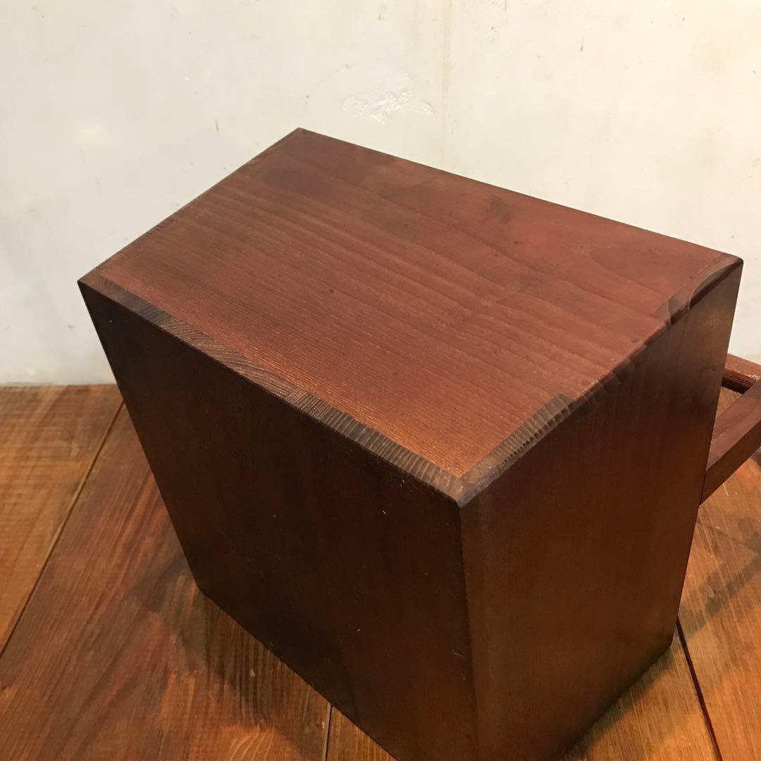 美品　木製　箱炭取　茶道具　炭入れ　箱炭斗　炭斗　しっかりとした丁寧な作り