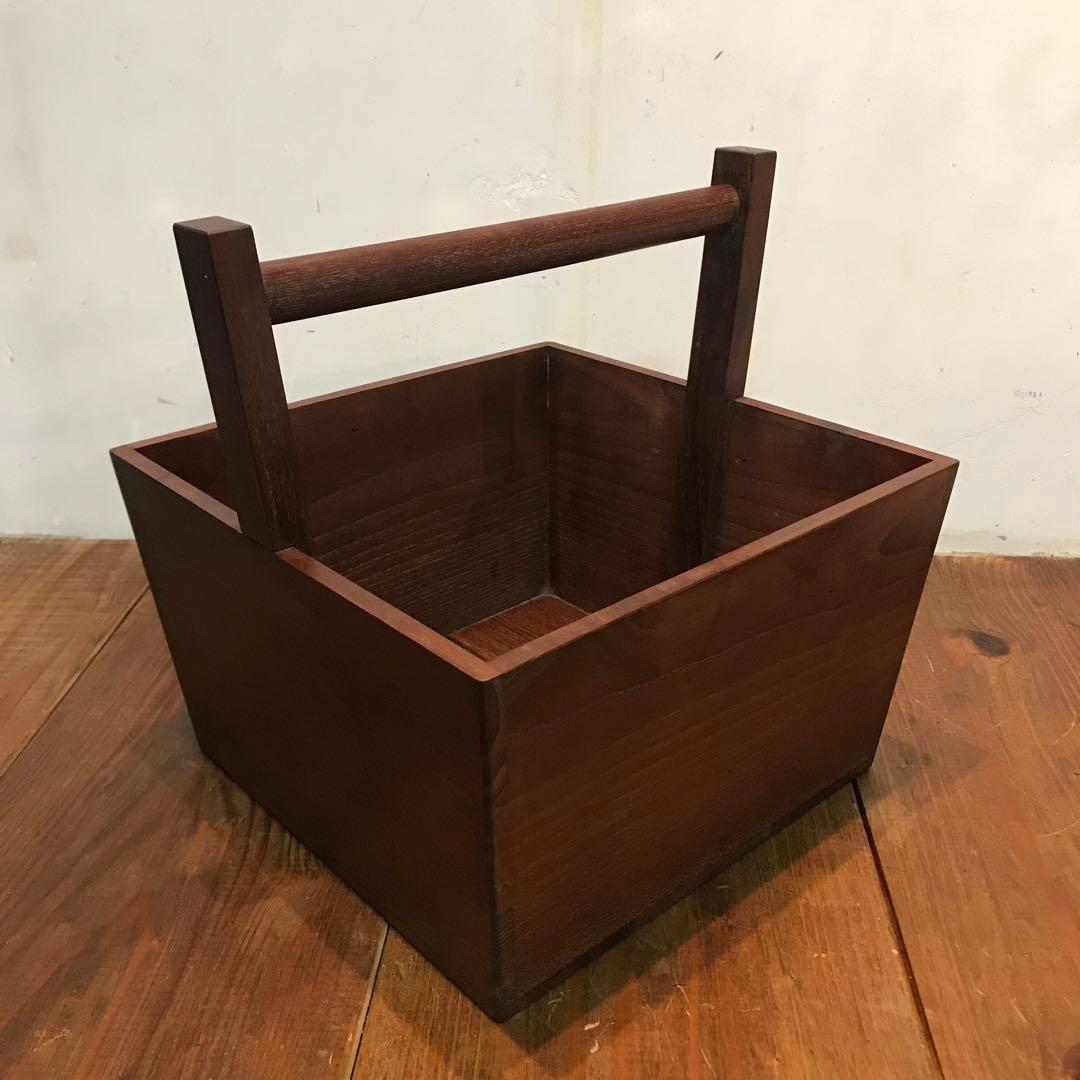 美品　木製　箱炭取　茶道具　炭入れ　箱炭斗　炭斗　しっかりとした丁寧な作り
