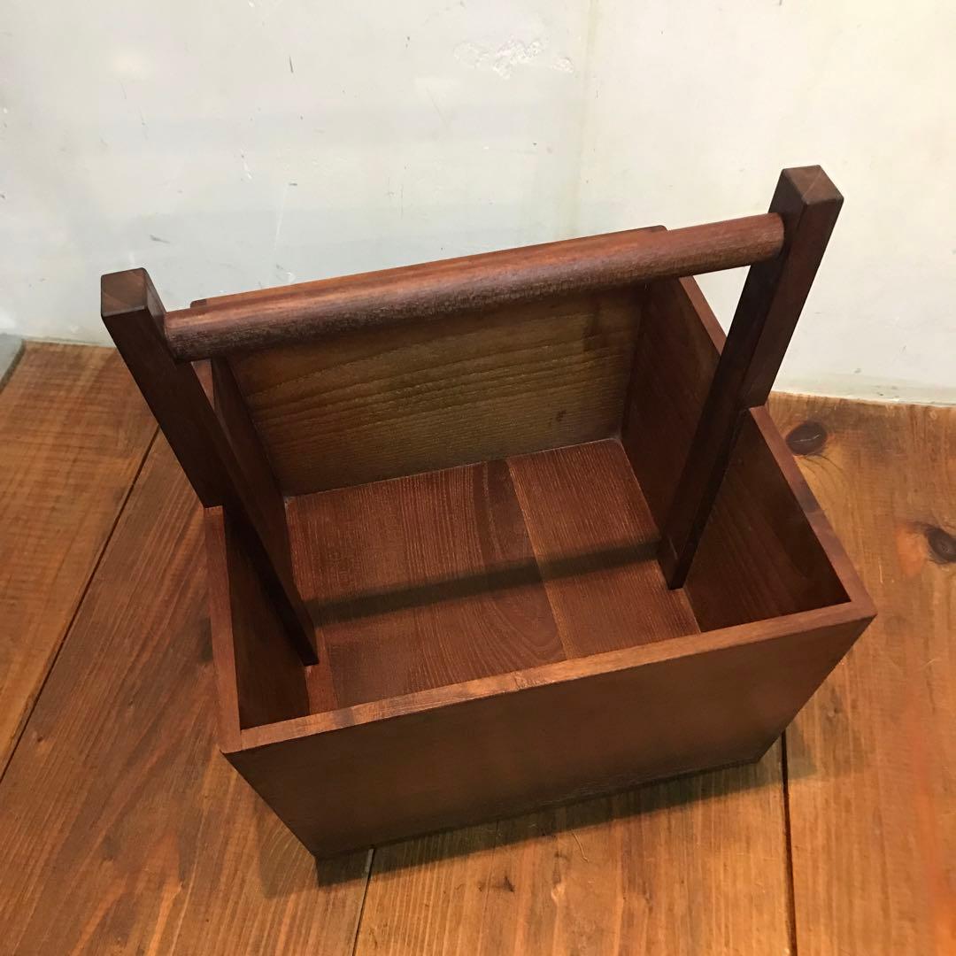 美品　木製　箱炭取　茶道具　炭入れ　箱炭斗　炭斗　しっかりとした丁寧な作り