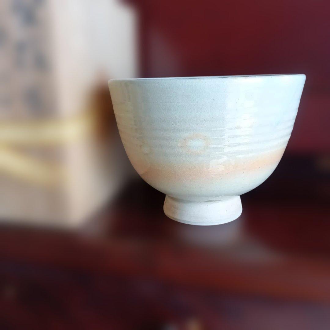 京焼 三浦竹軒作 茶碗 雙猿図　　木箱入り