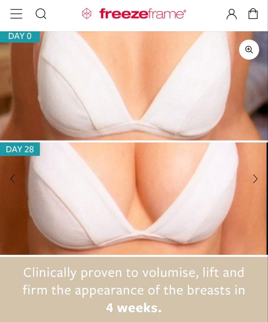 freeze frame breast enhancer バスト用クリーム