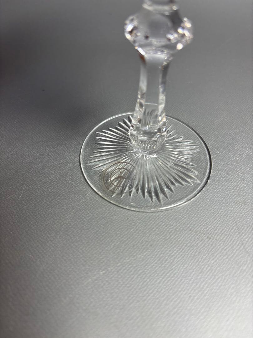 北一ガラス　KITAICHI GLASS 脚付杯　切子ガラス