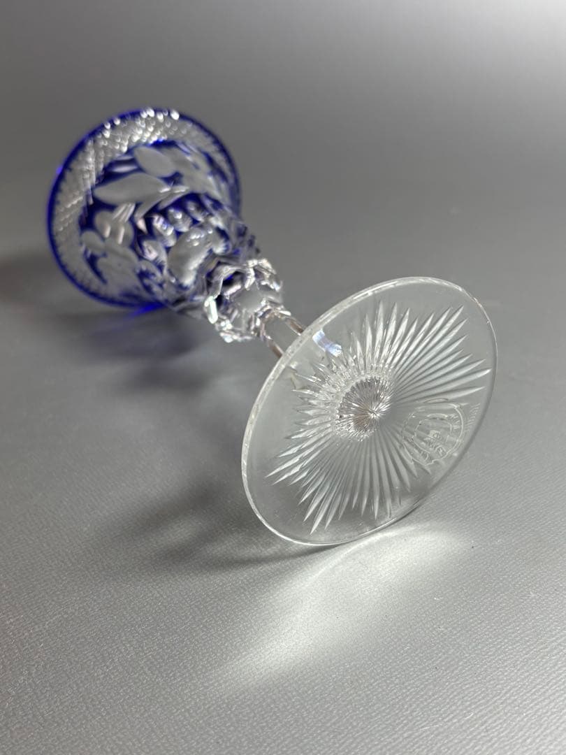 北一ガラス　KITAICHI GLASS 脚付杯　切子ガラス