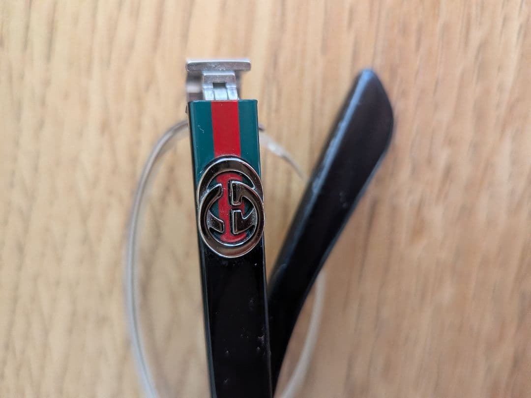 GUCCI　シェリーライン　ハーフリムレス　度入り　眼鏡