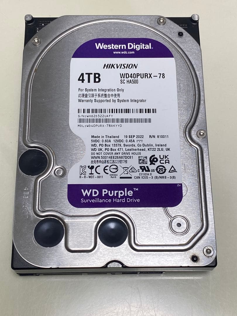 WD 3.5インチHDD 4TB