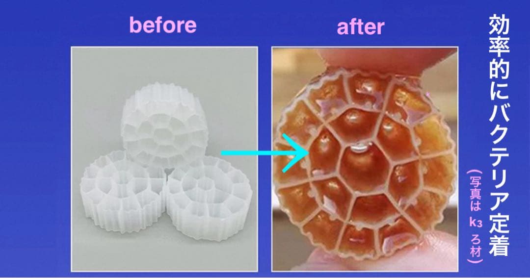 流動濾過材 MBBR ろ材 水槽 水質浄化 アクアリウム 生物濾過 バクテリア