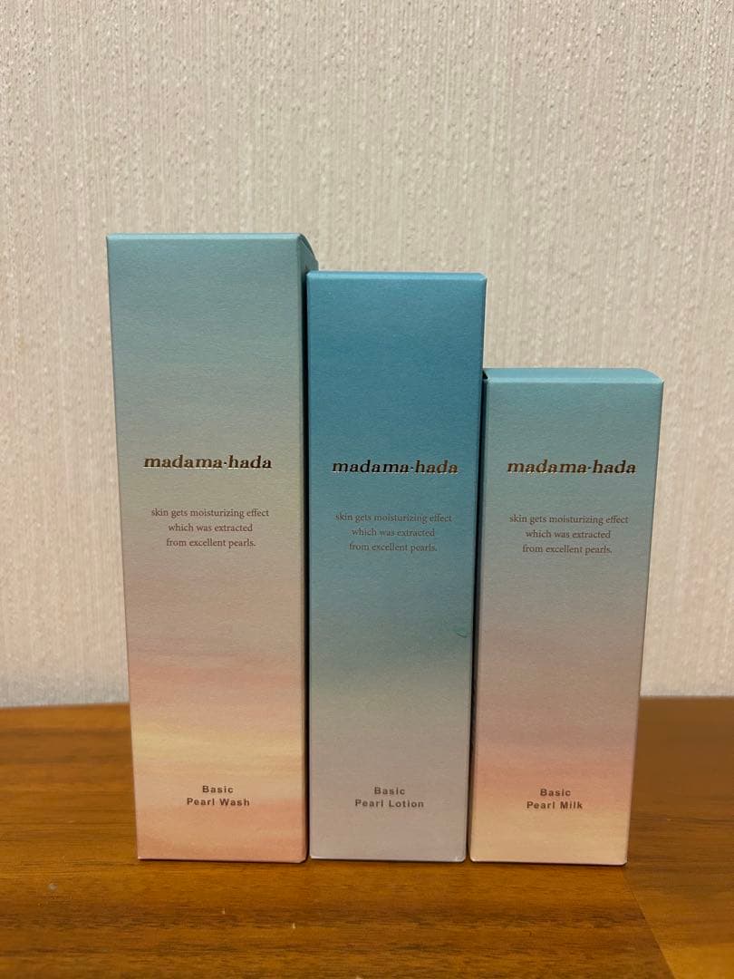 ★madama-hada パール洗顔料・化粧水・乳液 セット★