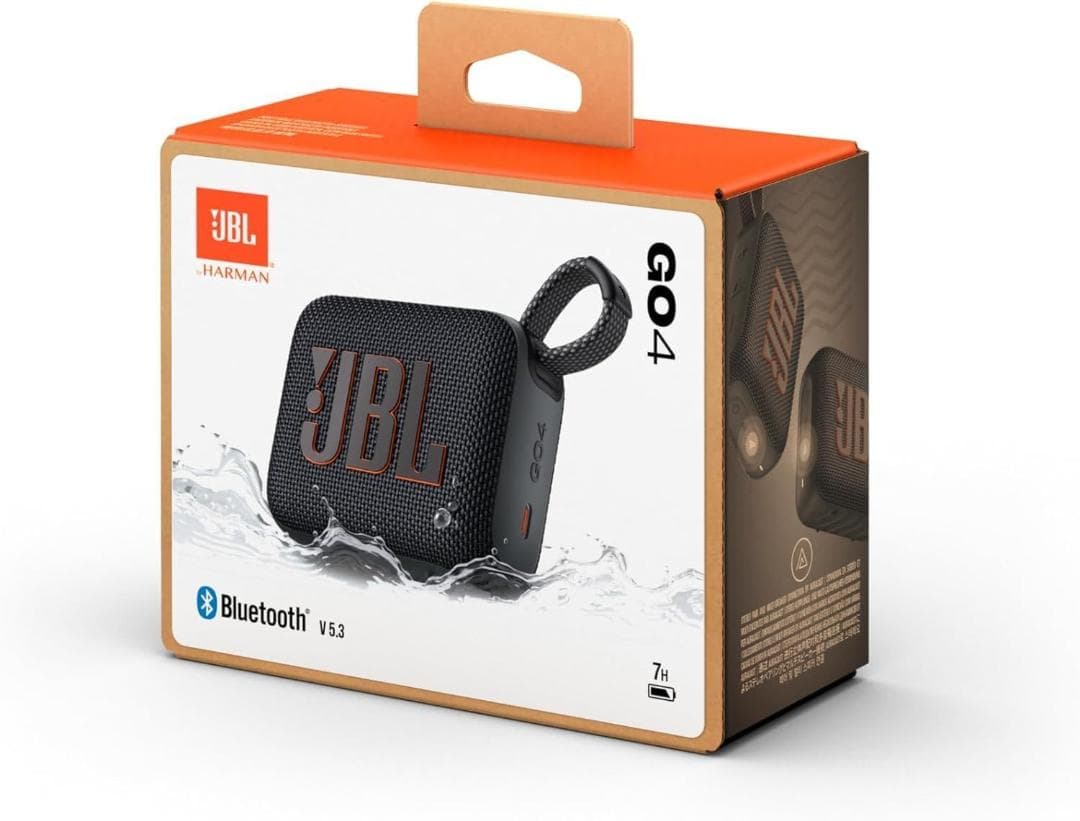 JBL GO4 Bluetoothスピーカー USB C充電/IP67防塵防水