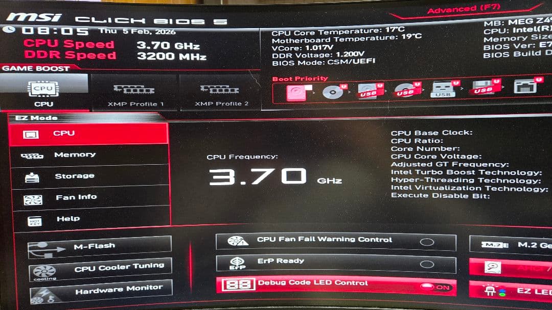 MSI z490 unify ATXマザーボード