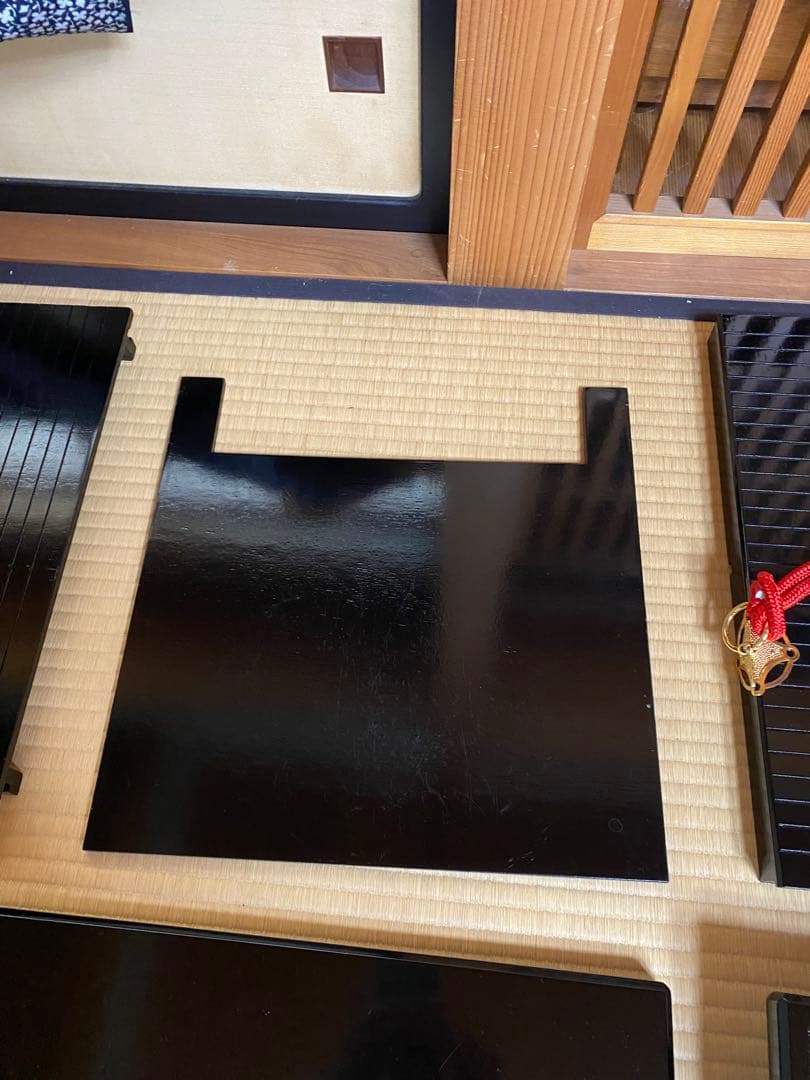 茶道具/御園棚セット① 立礼棚 裏千家 淡々斎好写 丸炉 電熱器 畳み椅子×2脚