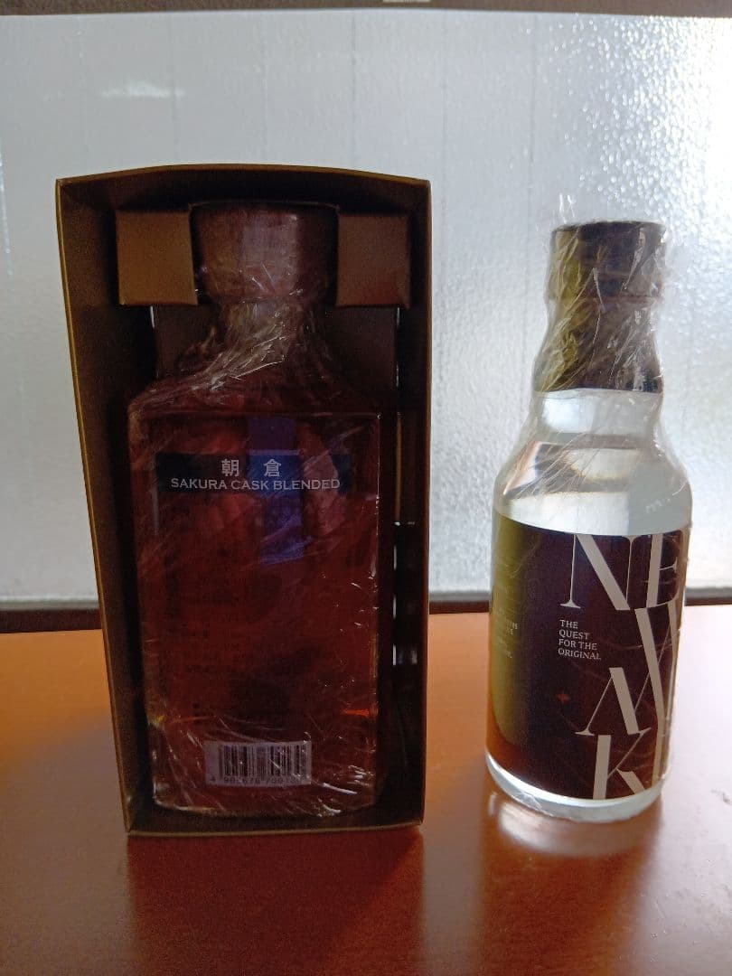 朝倉❨ウイスキー風焼酎❩、　㈱篠崎　ニューメイク❨珍品❩　ウイスキー　2本セット