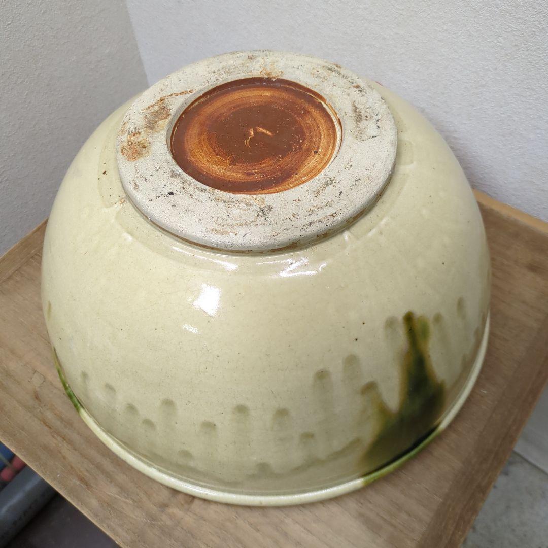 骨董　黄瀬戸　美濃焼　鉢　水鉢　器　陶器　睡蓮鉢　こね鉢