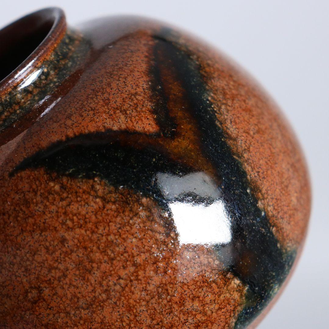 笹田仁史作 唐物大名物 福原茄子写 茶入 笹蔓緞子仕覆 濃茶器　V1033