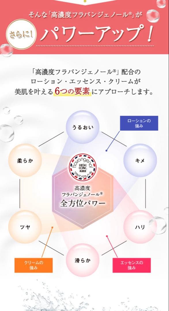 フラビア モイスチャー4点セット フォーマルクライン 　フラバンジェノール