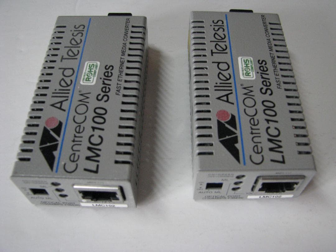 AliedTelesis CentreCOM LMC102メディアコンバータx2