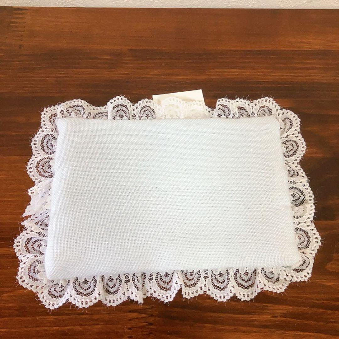 ❄️レース 巾着 小物入れ ティッシュケース ブルー