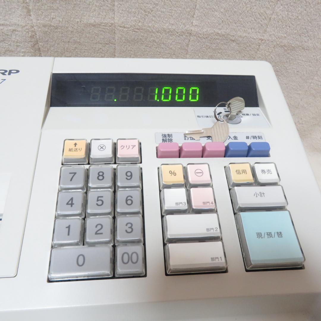 動作良好　SHARP XE-A107 レジスター　ロール紙　５個付き