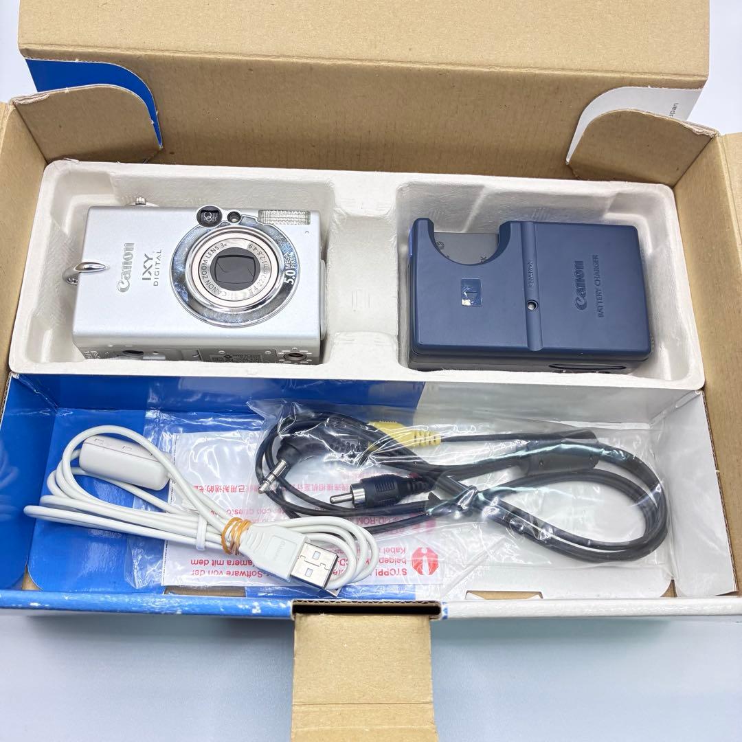 箱付きCanon IXY DIGITAL 500 キヤノン デジカメ シルバー