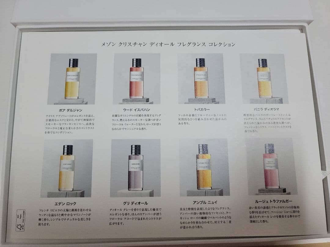メゾンクリスチャンディオールのフレグランスコレクション