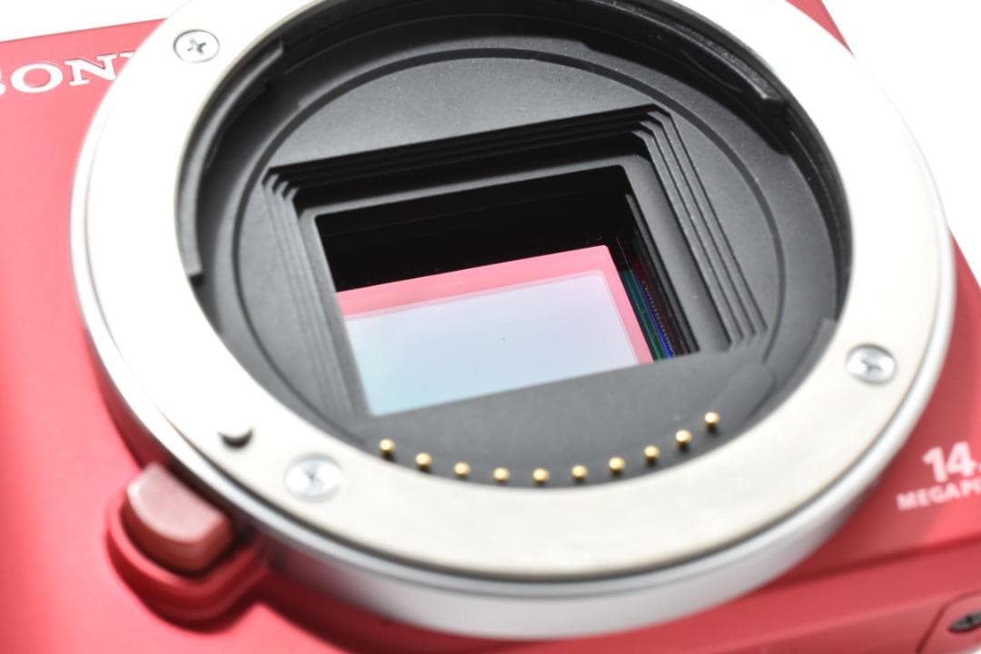 超美品 ソニー α NEX-3 ミラーレスデジタルカメラボディ レッド Sony