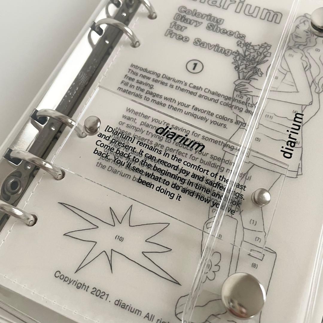 完売品　早い者勝ち　韓国　貯金　バインダー　カバー　diarium リフィル　2